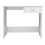 Schreibtisch aus glänzend weißer Spanplatte, 100 x 50 x 76 cm von vidaXL, Schreibtische - Ref: Foro24-800555, Preis: 60,05 €,...