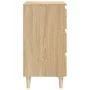 Mesita de noche patas madera maciza roble Sonoma 40x35x69 cm de vidaXL, Mesitas de noche - Ref: Foro24-805893, Precio: 61,09 ...