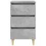 Mesitas de noche 2 uds patas madera gris hormigón 40x35x69 cm de vidaXL, Mesitas de noche - Ref: Foro24-805896, Precio: 97,50...