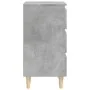 Mesitas de noche 2 uds patas madera gris hormigón 40x35x69 cm de vidaXL, Mesitas de noche - Ref: Foro24-805896, Precio: 97,50...