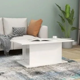 Mesa de centro madera ingeniería blanco brillo 102x55,5x40 cm de vidaXL, Mesas de centro - Ref: Foro24-810313, Precio: 50,63 ...