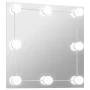 Espejo de pared con luces LED cuadrado de vidrio de vidaXL, Espejos - Ref: Foro24-3078636, Precio: 41,41 €, Descuento: %
