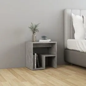 Betongrauer Nachttisch aus Sperrholz, 40 x 30 x 40 cm von vidaXL, Nachttische - Ref: Foro24-806336, Preis: 32,15 €, Rabatt: %