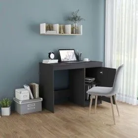 Escritorio de madera contrachapada gris 100x50x76 cm de vidaXL, Escritorios - Ref: Foro24-801798, Precio: 102,64 €, Descuento: %