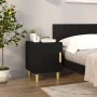 Mesita de noche madera contrachapada negra de vidaXL, Mesitas de noche - Ref: Foro24-812044, Precio: 40,32 €, Descuento: %