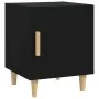 Mesita de noche madera contrachapada negra de vidaXL, Mesitas de noche - Ref: Foro24-812044, Precio: 40,32 €, Descuento: %