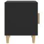 Mesita de noche madera contrachapada negra de vidaXL, Mesitas de noche - Ref: Foro24-812044, Precio: 40,32 €, Descuento: %