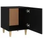 Mesita de noche madera contrachapada negra de vidaXL, Mesitas de noche - Ref: Foro24-812044, Precio: 40,32 €, Descuento: %