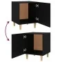 Mesita de noche madera contrachapada negra de vidaXL, Mesitas de noche - Ref: Foro24-812044, Precio: 40,32 €, Descuento: %