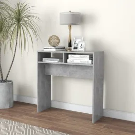 Konsolentisch aus grauem Beton-Engineered-Holz 78x30x80 cm von vidaXL, Seitentische - Ref: Foro24-808300, Preis: 35,92 €, Rab...