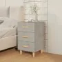Mesita de noche madera de ingeniería gris hormigón 40x40x66 cm de vidaXL, Mesitas de noche - Ref: Foro24-812082, Precio: 58,4...
