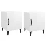 Bedside tables 2 units plywood glossy white by vidaXL, Nightstands - Ref: Foro24-812073, Price: 46,49 €, Discount: %