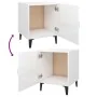 Bedside tables 2 units plywood glossy white by vidaXL, Nightstands - Ref: Foro24-812073, Price: 46,49 €, Discount: %