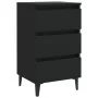 Bedside table with black metal legs 40x35x69 cm by vidaXL, Nightstands - Ref: Foro24-805907, Price: 66,32 €, Discount: %