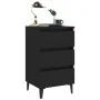 Bedside table with black metal legs 40x35x69 cm by vidaXL, Nightstands - Ref: Foro24-805907, Price: 66,32 €, Discount: %