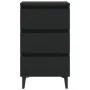 Bedside table with black metal legs 40x35x69 cm by vidaXL, Nightstands - Ref: Foro24-805907, Price: 66,32 €, Discount: %