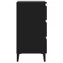 Bedside table with black metal legs 40x35x69 cm by vidaXL, Nightstands - Ref: Foro24-805907, Price: 66,32 €, Discount: %