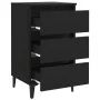 Bedside table with black metal legs 40x35x69 cm by vidaXL, Nightstands - Ref: Foro24-805907, Price: 66,32 €, Discount: %