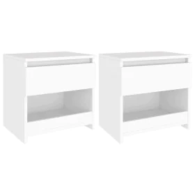 Nightstands 2 pcs white plywood 40x30x39 cm by vidaXL, Nightstands - Ref: Foro24-803444, Price: 55,39 €, Discount: %