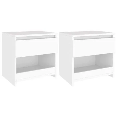 Nightstands 2 pcs white plywood 40x30x39 cm by vidaXL, Nightstands - Ref: Foro24-803444, Price: 55,39 €, Discount: %