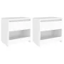 Nightstands 2 pcs white plywood 40x30x39 cm by vidaXL, Nightstands - Ref: Foro24-803444, Price: 55,39 €, Discount: %