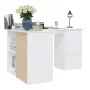 Eckschreibtisch aus weißem Sperrholz, 145 x 100 x 76 cm von vidaXL, Schreibtische - Ref: Foro24-801089, Preis: 192,33 €, Raba...