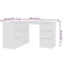 Eckschreibtisch aus weißem Sperrholz, 145 x 100 x 76 cm von vidaXL, Schreibtische - Ref: Foro24-801089, Preis: 192,33 €, Raba...
