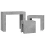 Mesas de centro apilables 3 piezas aglomerado gris hormigón de vidaXL, Mesas de centro - Ref: Foro24-808544, Precio: 70,02 €,...