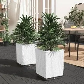 Jardineras 2 unidades polipropileno blanco 30x30x37 cm de vidaXL, Maceteros y jardineras - Ref: Foro24-364183, Precio: 57,77 ...