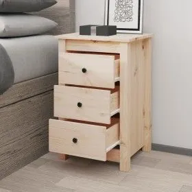 Mesita de noche madera maciza de pino 40x35x61,5 cm de vidaXL, Mesitas de noche - Ref: Foro24-813699, Precio: 67,08 €, Descue...
