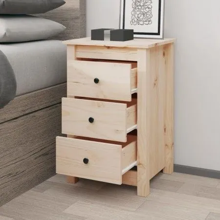 Mesita de noche madera maciza de pino 40x35x61,5 cm de vidaXL, Mesitas de noche - Ref: Foro24-813699, Precio: 67,08 €, Descue...