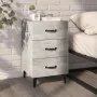 Concrete gray engineered wood bedside table 40x40x66 cm by vidaXL, Nightstands - Ref: Foro24-812091, Price: 57,73 €, Discount: %