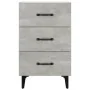 Concrete gray engineered wood bedside table 40x40x66 cm by vidaXL, Nightstands - Ref: Foro24-812091, Price: 57,73 €, Discount: %