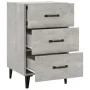 Concrete gray engineered wood bedside table 40x40x66 cm by vidaXL, Nightstands - Ref: Foro24-812091, Price: 57,73 €, Discount: %
