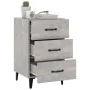 Concrete gray engineered wood bedside table 40x40x66 cm by vidaXL, Nightstands - Ref: Foro24-812091, Price: 57,73 €, Discount: %