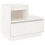 Nachttisch aus massivem weißem Kiefernholz, 60 x 34 x 51 cm von vidaXL, Nachttische - Ref: Foro24-814376, Preis: 63,27 €, Rab...