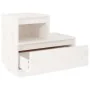 Nachttisch aus massivem weißem Kiefernholz, 60 x 34 x 51 cm von vidaXL, Nachttische - Ref: Foro24-814376, Preis: 63,27 €, Rab...