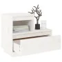 Nachttisch aus massivem weißem Kiefernholz, 60 x 34 x 51 cm von vidaXL, Nachttische - Ref: Foro24-814376, Preis: 63,27 €, Rab...