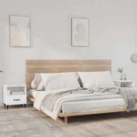 Mesitas de noche 2 unidades madera contrachapada blanca de vidaXL, Mesitas de noche - Ref: Foro24-812025, Precio: 53,95 €, De...