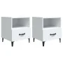 Mesitas de noche 2 unidades madera contrachapada blanca de vidaXL, Mesitas de noche - Ref: Foro24-812025, Precio: 53,95 €, De...