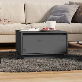 Solid gray pine wood coffee table 55x56x32 cm by vidaXL, Coffee table - Ref: Foro24-813407, Price: 46,48 €, Discount: %