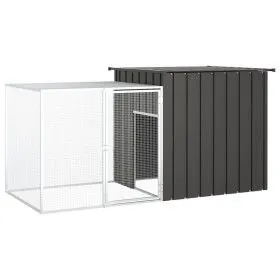 Jaula de conejos acero galvanizado antracita 200x91x100 cm de vidaXL, Jaulas y habitáculos para animales pequeños - Ref: Foro...