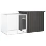 Galvanized anthracite steel rabbit cage 200x91x100 cm by vidaXL, Cages and habitats for small animals - Ref: Foro24-3155527, ...
