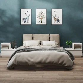 Mesitas de noche 2 uds madera maciza de pino blanco 60x34x51 cm de vidaXL, Mesitas de noche - Ref: Foro24-814377, Precio: 108...