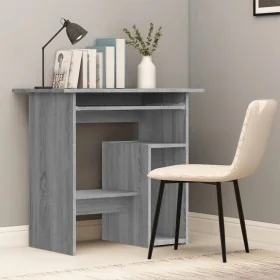 Escritorio de madera contrachapada gris Sonoma 80x45x74 cm de vidaXL, Escritorios - Ref: Foro24-815478, Precio: 61,21 €, Desc...