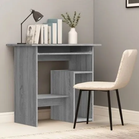 Sonoma grauer Sperrholzschreibtisch 80x45x74 cm von vidaXL, Schreibtische - Ref: Foro24-815478, Preis: 61,21 €, Rabatt: %