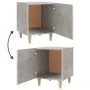 Mesitas de noche 2 uds madera contrachapada gris hormigón de vidaXL, Mesitas de noche - Ref: Foro24-812051, Precio: 46,28 €, ...