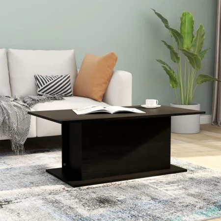Mesa de centro madera contrachapada negro 102x55,5x40 cm de vidaXL, Mesas de centro - Ref: Foro24-810308, Precio: 43,97 €, De...