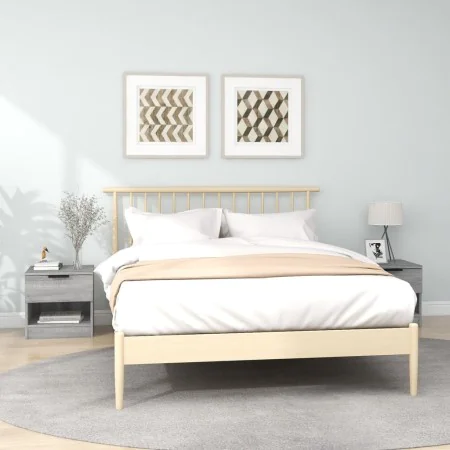 Mesitas de noche 2 uds madera contrachapada gris Sonoma de vidaXL, Mesitas de noche - Ref: Foro24-817048, Precio: 71,73 €, De...