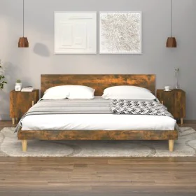 Nachttische 2 Stück geräuchertes Eichensperrholz von vidaXL, Nachttische - Ref: Foro24-817310, Preis: 53,74 €, Rabatt: %